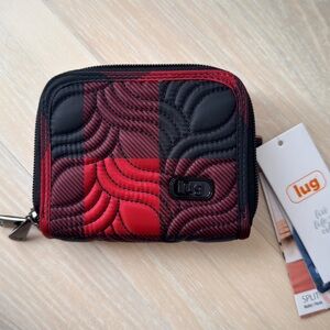Lug Splits Wallet - Buffalo Check Red